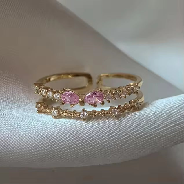 Premium Zircon Blush Boom Ring Secondary image