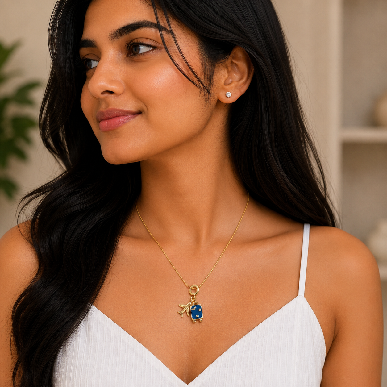 Anti-Tarnish Travel Bag Necklace (Gold) Secondary image