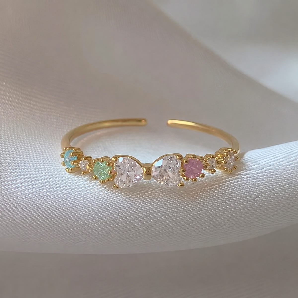 Premium Zircon Sugar Bloom Ring