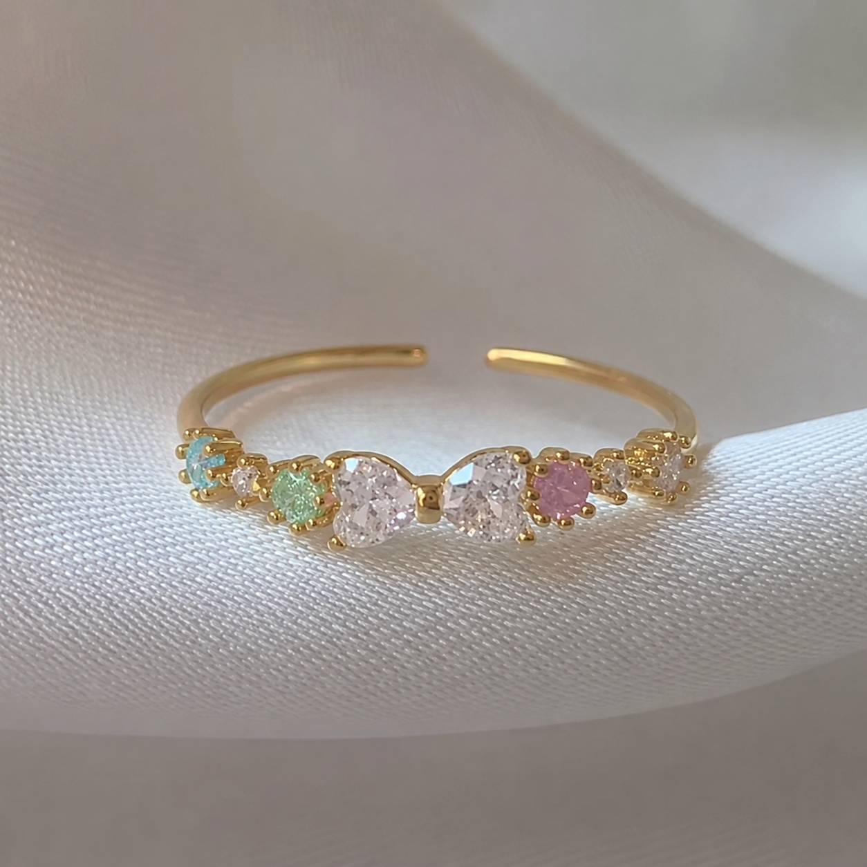 Premium Zircon Sugar Bloom Ring Main image