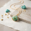 Sea Green Shell Charm Necklace