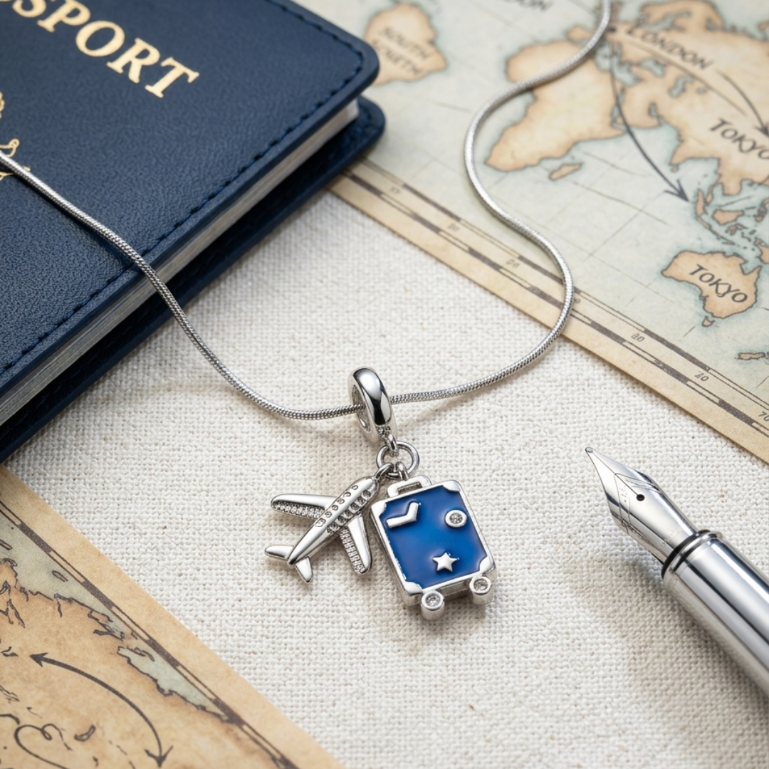 Anti-Tarnish Travel Bag Necklace (Silver) Main image