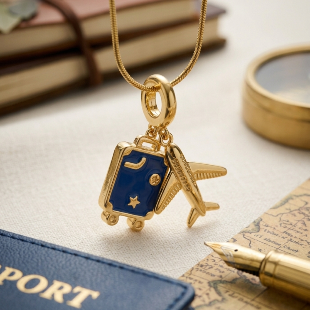Anti-Tarnish Travel Bag Necklace (Gold)