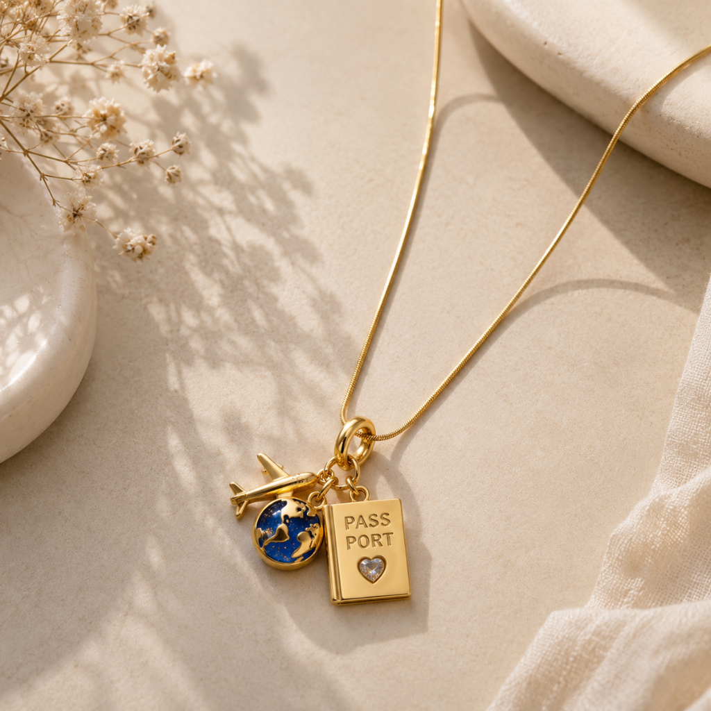 Anti-tarnish Globe Charm Necklace