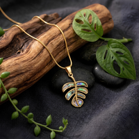 Anti-tarnish Leaf Charm Necklace