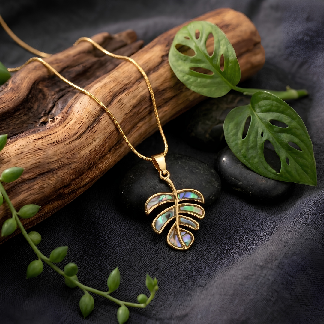 Anti-tarnish Leaf Charm Necklace
