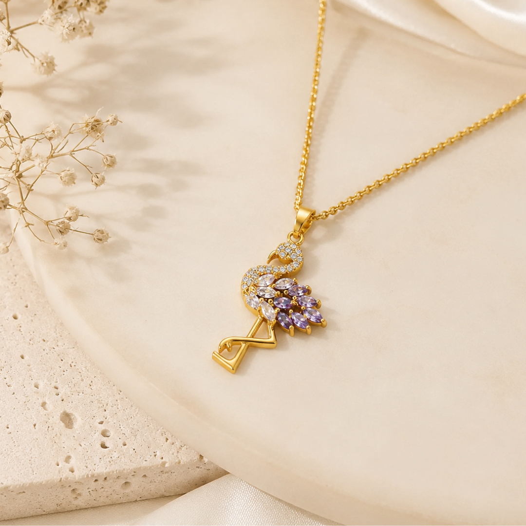Zircon Flamingo Necklace Main image